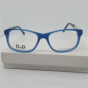 NWT MEN'S D BY D EYEGLASS FRAMES DBCM20 NAVY BLACK